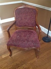 Mauve Paisley Upholstered Arm Chair - 2 of 2