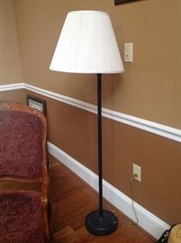 Black Base Swing Arm Floor Lamp