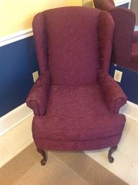 Mauve Upholstered Wingback Chair - 2 of 2
