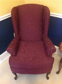 Mauve Upholstered Wingback Chair - 1 of 2