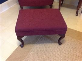 Mauve Upholstered Ottoman