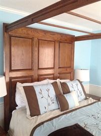 Walnut Queen Poster Bed - Headboard Detail