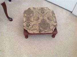Paisley Taupe Footstool