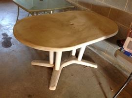 Resin Outdoor Oval Dining Table (No Chairs)