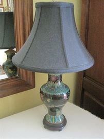 Cloisonne lamp.