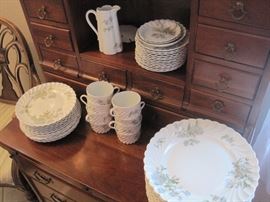 Haviland/Limoges china in the Margaux pattern.