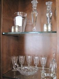 Steuben & Waterford crystal.