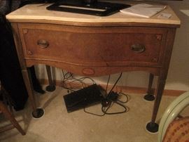 Marble topped sideboard.