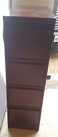 Maroon 4 Drawer File Cabinet