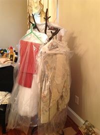 table linens/bedspreads, tree coat hanger for sale