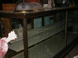 one of two large display cases