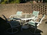 patio umbrella table & 4 chairs
