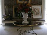 round glass top coffee table