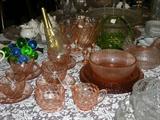 pink depression glass
