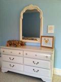 double dresser & mirror (white)