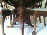 hand carved double pedestal dining table