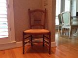 pair of rush seat chairs