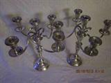 pair of sterling candlesticks