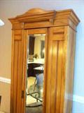 antique satin wood mirrored wardrobe