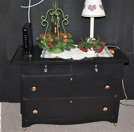 31. Black Lacquer Chest of Drawer
