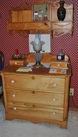 36. Pine Dresser and Shelf 