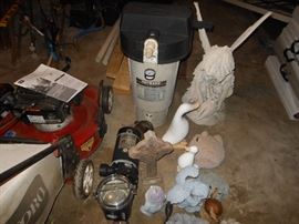 pool filter and garden decor 
