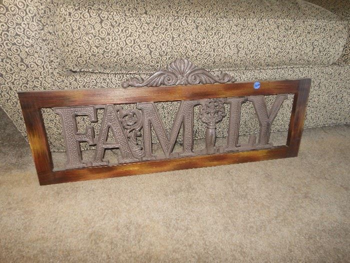 family wall sign 