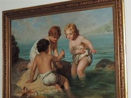 Continental Large Oil Painting