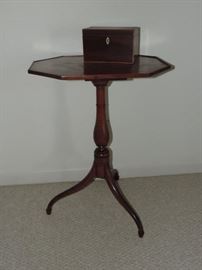 19thC Tiger Maple Candlestand