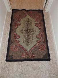 Hooked Rug...Unique Pattern...