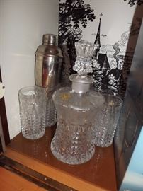 German Crystal Decanters and Matching Glassware