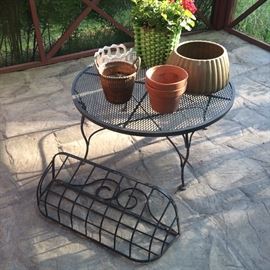 Planters and Table