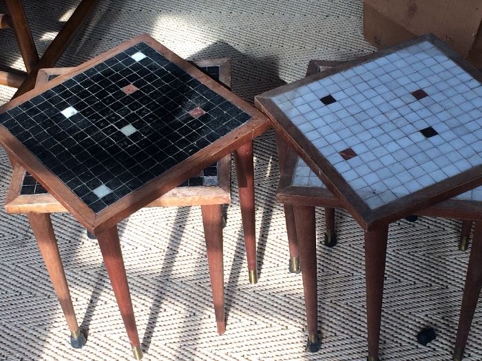 Stacking Tile Top Side Tables