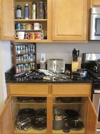 Lots of kitchen items for sale.