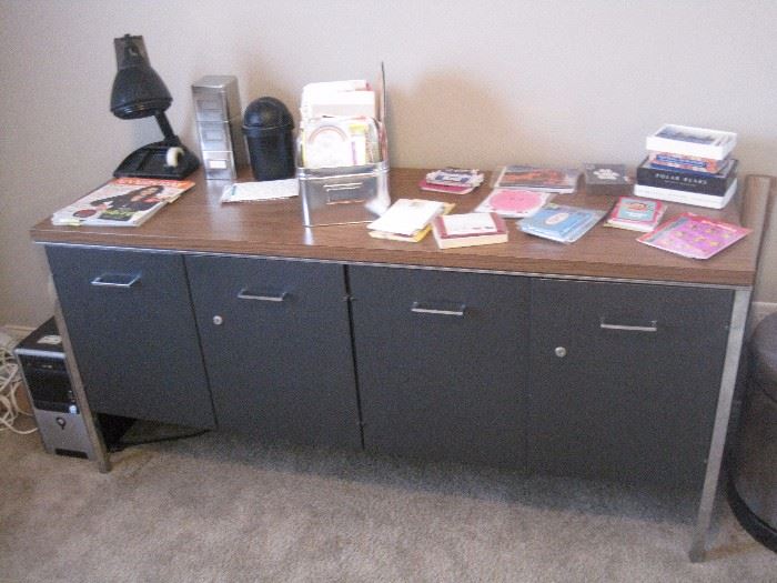 Office credenza and supplies.