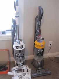 Dyson and Shark vacuums.