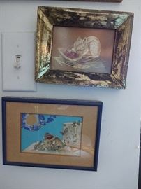 "Stamp Art" - cut out pieces of old stamps by Dennis Fitzpatrick.  Incredible detail