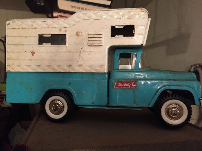 Buddy L blue camper truck vintage is a collectible toy made out of steel .  ( $135 OBO)
It's a vintage toy that was well preserved , and is in amazing condition . If you are keen on  collecting vintage toys, this truck is for you . 