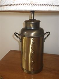 Brass milk jar lamp