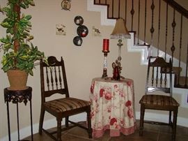 Entryway table chairs etc.