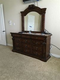 Dresser with mirror