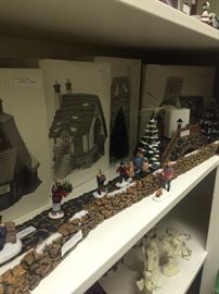 Variety of Snow Village selections