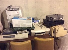 Office items including copier, printer, computer, 