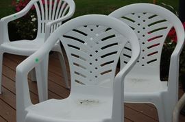Outdoor chairs.  We have several different styles of these.
