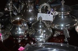 A silver plated set of 4 pieces.  Beautiful quality with a great finish.