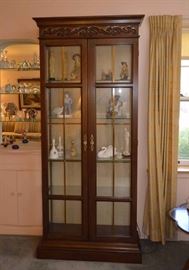 Tall Lighted Display Cabinet with Glass Shelves