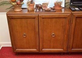 Vintage 2-Door Wood Credenza / Cabinet