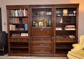 Large Wood Bookcase / Secretary Unit (3 pc.)