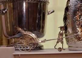 Vintage Metal Asian Rickshaw Figure