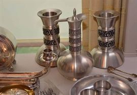 Candlesticks & Pitcher